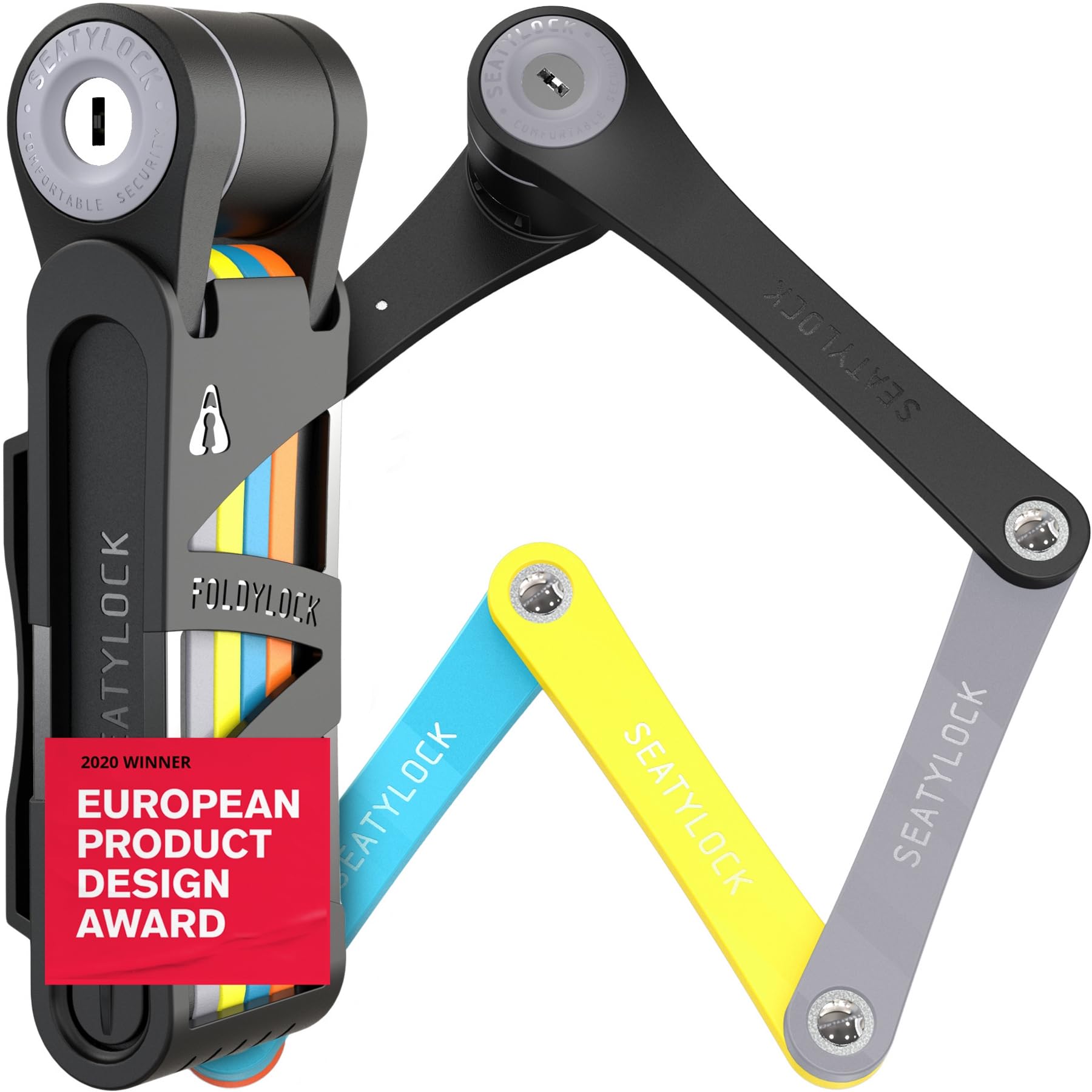 Seatylock FoldyLock Compact Lightweight Patented Folding Bike Lock 33.5 in