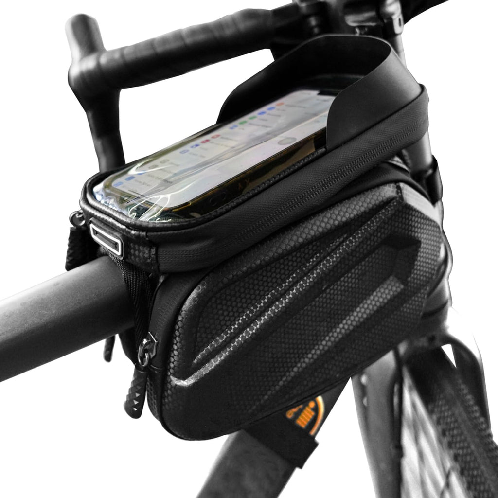 Bike Frame Bag Waterproof, Touchscreen Phone Holder for Top Tube & Ebike