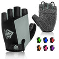 HTZPLOO Bike Gloves for Men Women with Anti-Slip Shock-Absorbing Pad, Light Weight Half-Finger Cycling Gloves