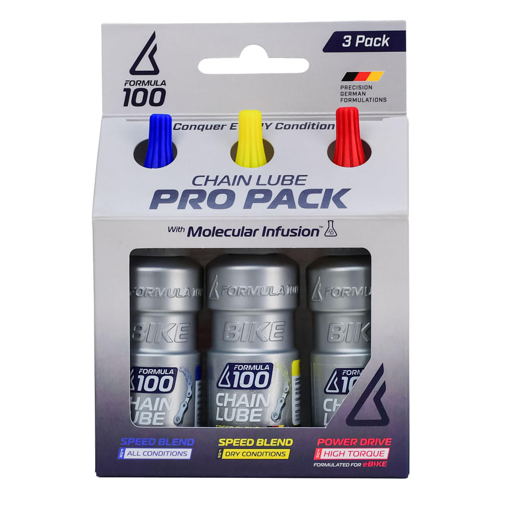 Chain Lube Pro Pack with All Conditions, Dry Conditions, & eBike Lubricant