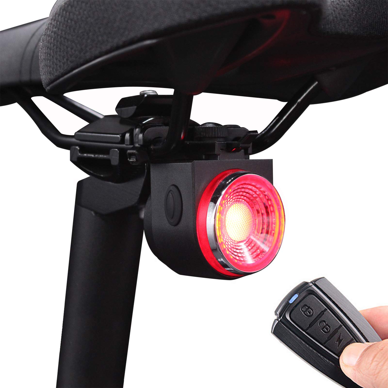 G Keni Smart Brake Sensing Rear Bike Lights, Auto Light Sensing Bike Tail Light, IPX6 Waterproof, Ultra Bright LED Taillights, Rechargeable Safety Road Back Bicycle Lights for Night Riding