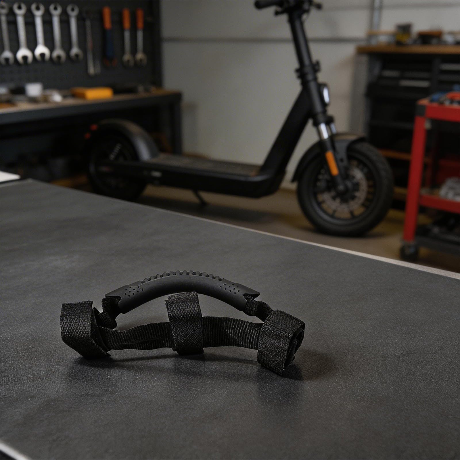 Electric Scooter Carry Strap With Adjustable Non-Slip Handle For Folding Scooters And Bikes Up To 40Lbs Wide Soft Nylon Shoulder Design For Comfortable Transport In Travel And Commute
