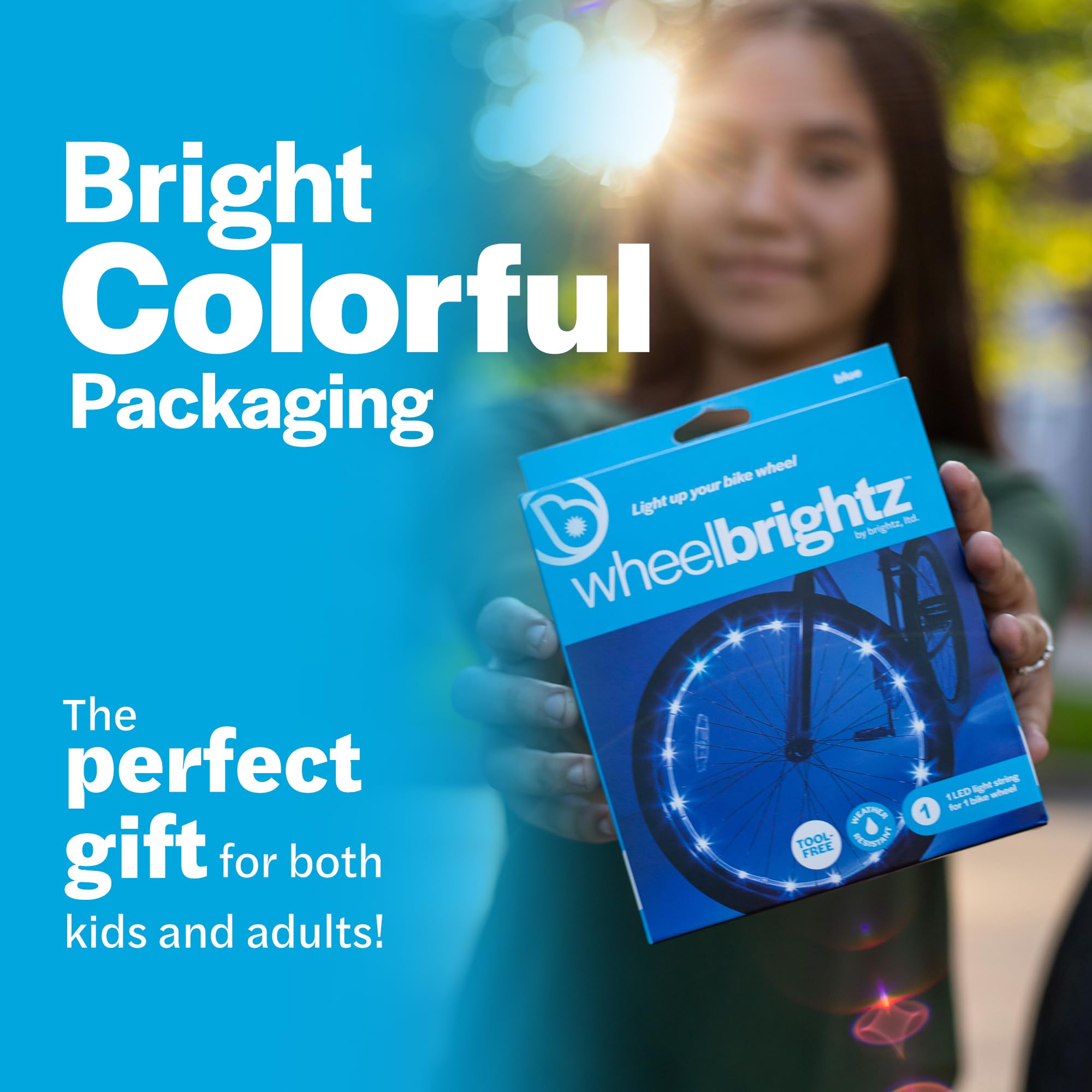 Brightz WheelBrightz 2-Pack LED Bike Wheel Lights - 2026 Edition with Superior Straps & LED-Weatherproof Shield! 14 Colors - Unmatched Durability, Visibility & 48+ Hours of Dazzling Illumination