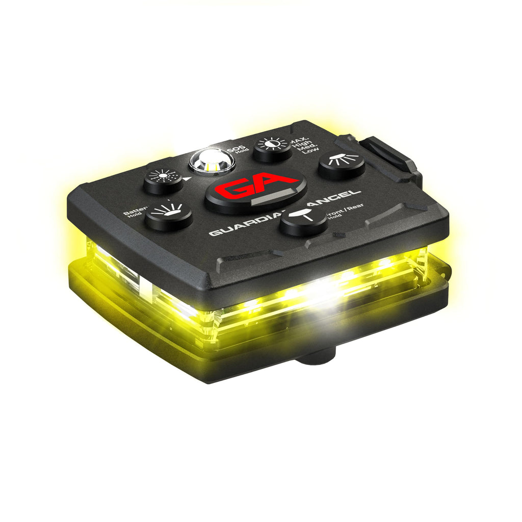 Guardian Angel Micro Series Personal Safety Lights - Rechargeable, Magnetic Wearable Safety Lights for Walking, Cycling, Kayaking, Fishing & More