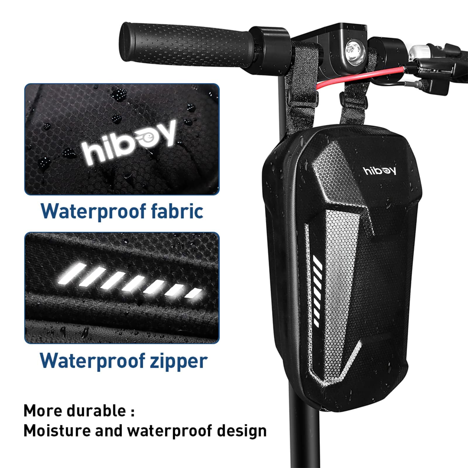 Hiboy Electric Scooter Storage Bag, EVA Hardshell Front Handlebar Bag