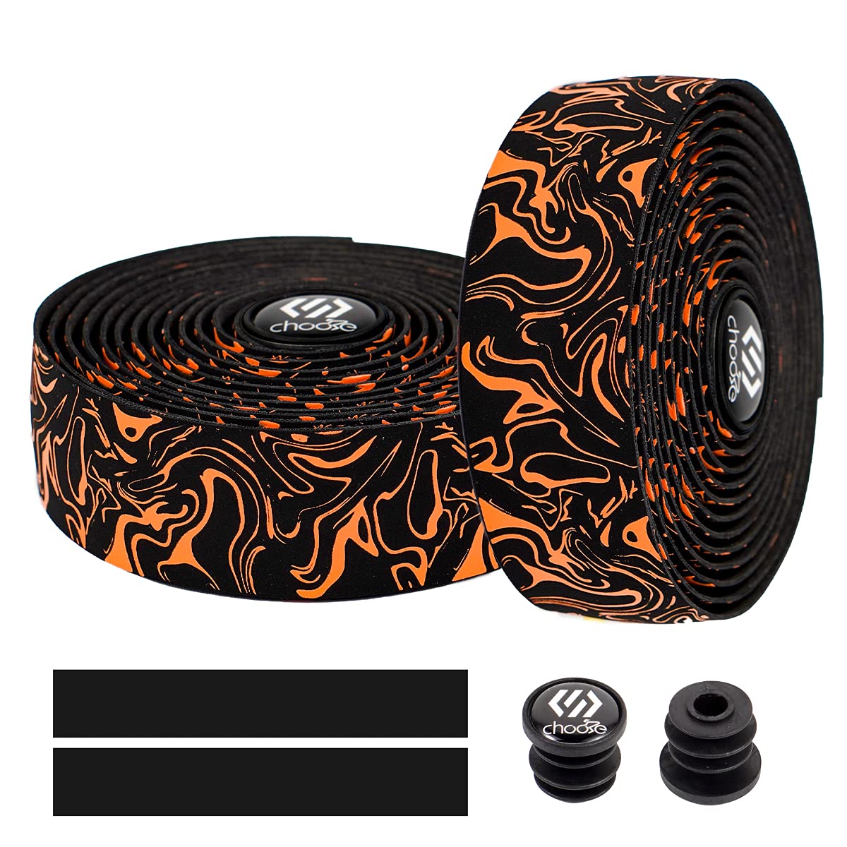 Chooee Road Bike Handlebar Tape,2PCS Bicycle Bar Tape,Red/Blue/Green/Yellow/Orange/Purple/Silver/Black