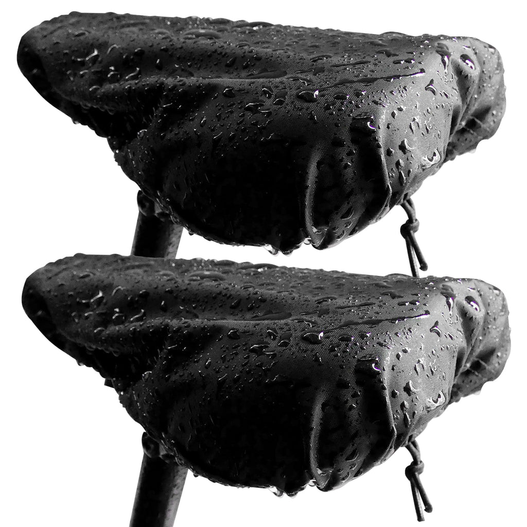 JIAJUNFS Waterproof Bicycle Seat Covers Dustproof Rainproof UV-Resistant and Windproof Easy to Install and Clean Reusable Suitable for Men’s and Women’s Mountain Bike and Narrow Seats(2pcs)