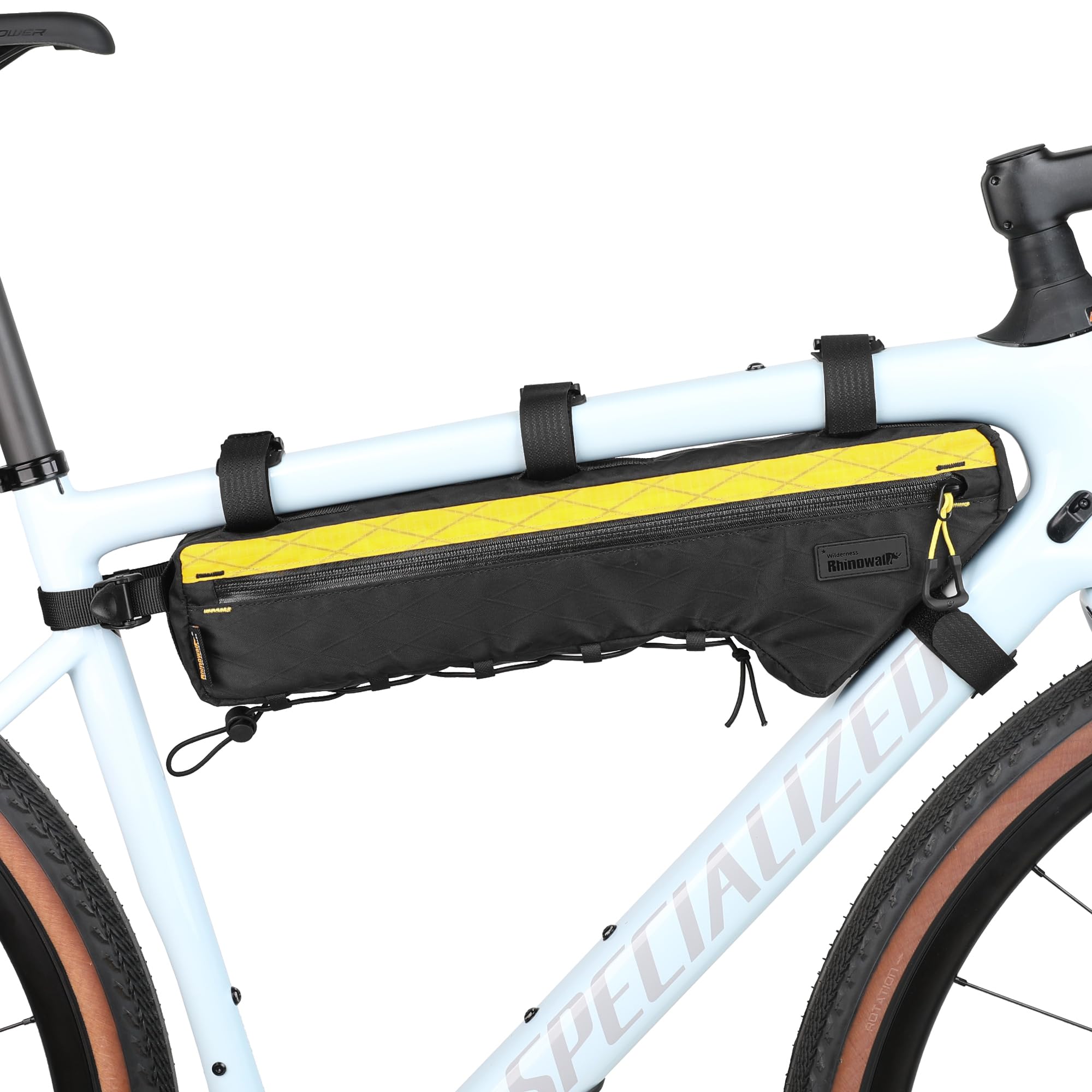 abamita Bike Frame Bag Bike Triangle Bag Bicycle Pouch Under Tube Bag 1.7L with Dual Side Mesh Pockets for MTB Road Bike Cycling Commuting and Outdoor Adventures