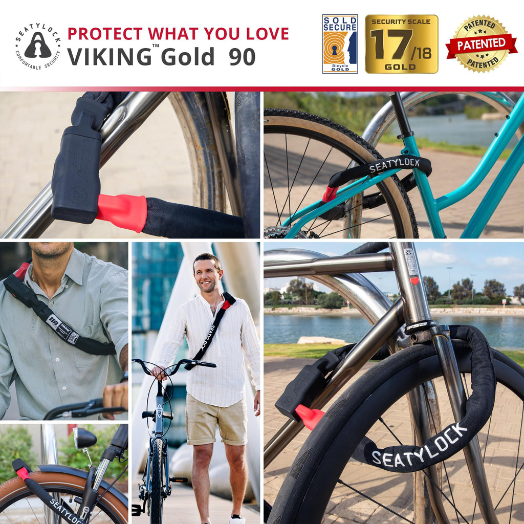 Seatylock Viking Sold Secure Magnetic Patented Robust Bike Chain Lock