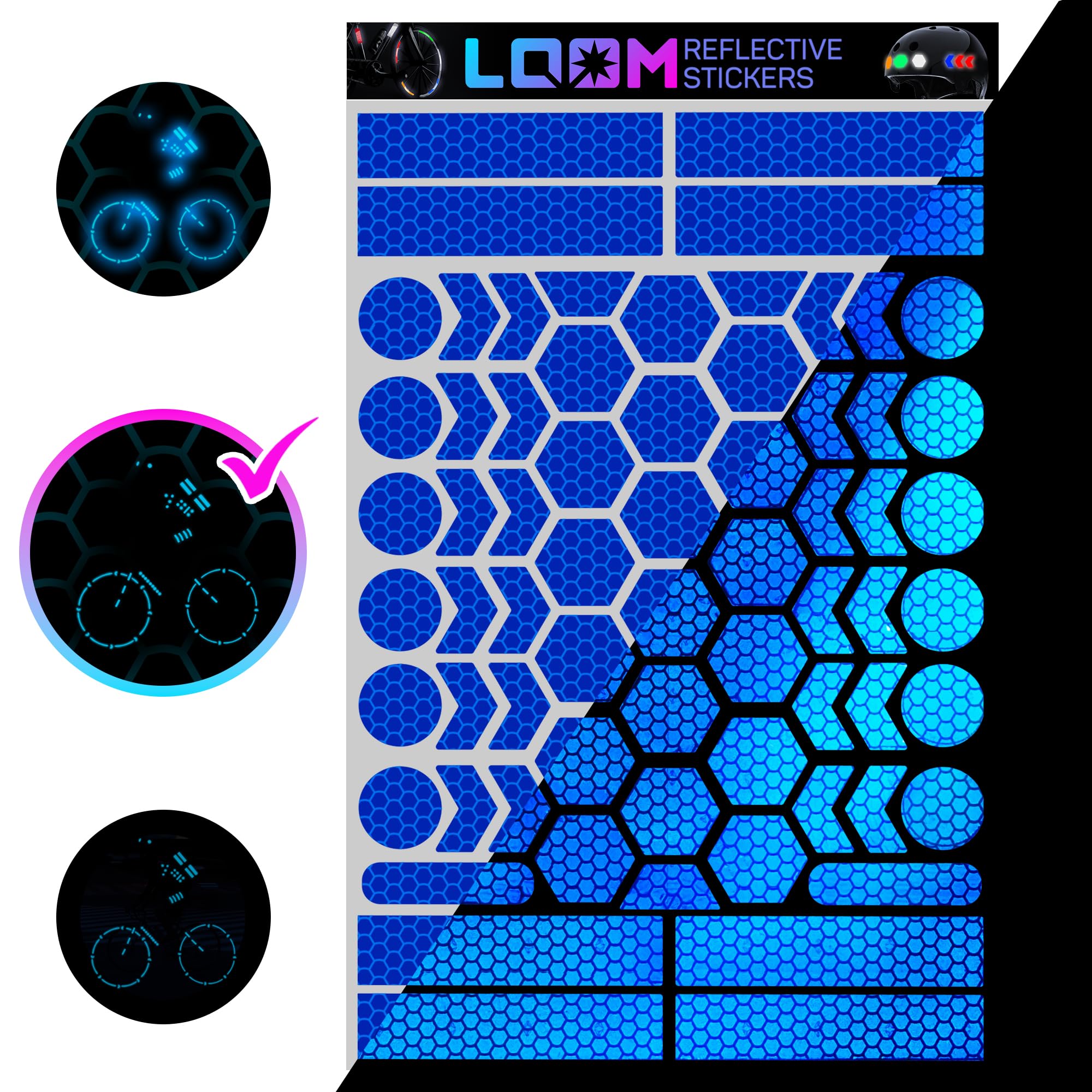 LOOM® Reflective Stickers for Bikes & Helmets