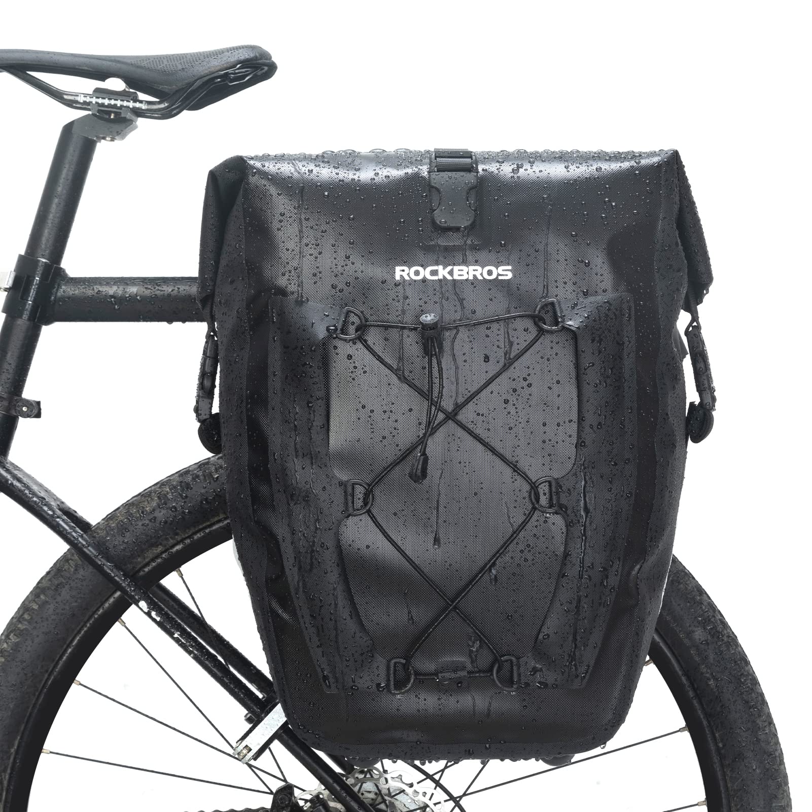 ROCKBROS Bike Panniers Waterproof Max 30L Capacity Cycling Traveling 1 Pack