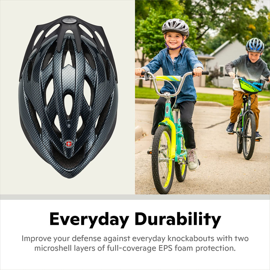 Schwinn Thrasher Helmet for Kids, Size 55-58 cm for Kids 8-14, Lightweight Microshell, Adjustable Dial & Straps, Interior Padding, Air Vents, Visor, Helmet for Boys and Girls