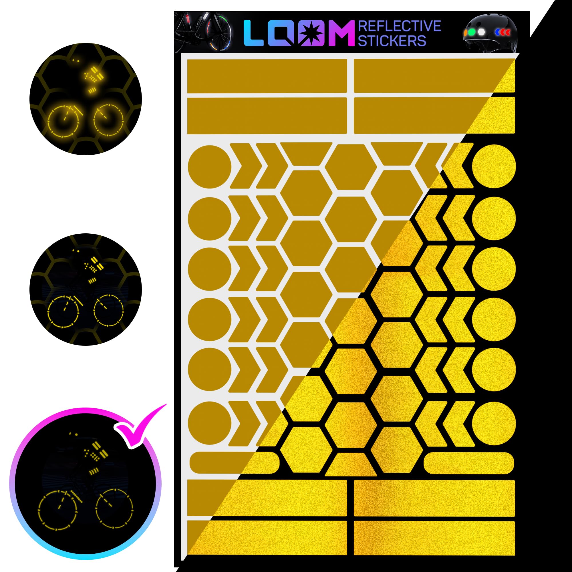 LOOM® Reflective Stickers for Bikes & Helmets