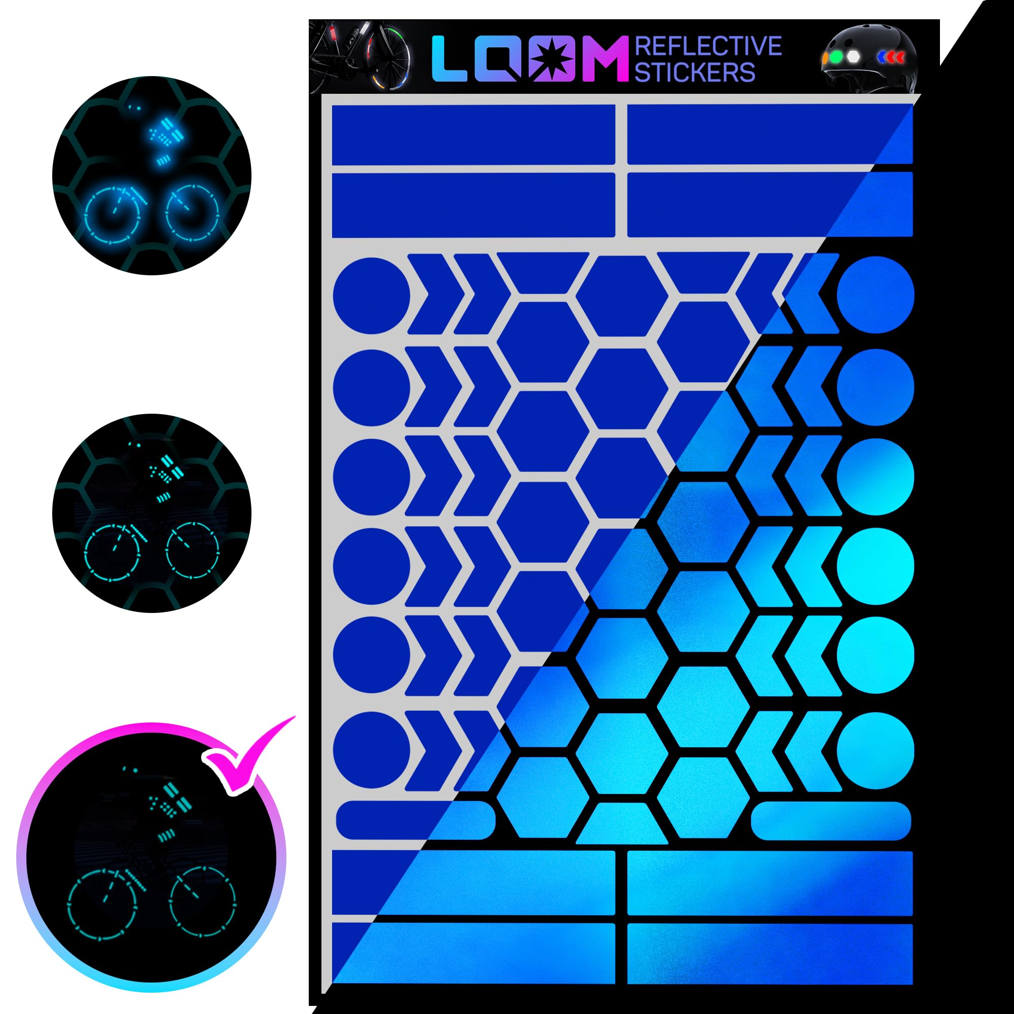 LOOM® Reflective Stickers for Bikes & Helmets