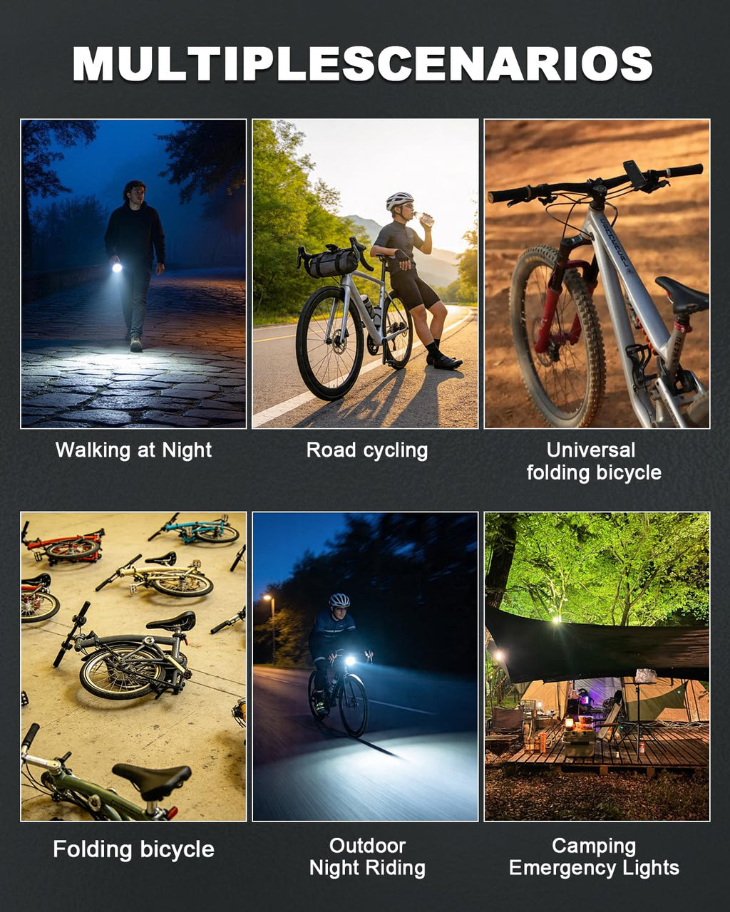KASLIGHT 3000 Lumens Rechargeable Bike Light, Super Bright LED Bicycle Headlight, USB-C Charging, IPX5 Front Light Bike Lights, 360° Swivel Mount Bike Lights for Night Riding Mountain Road Cycling