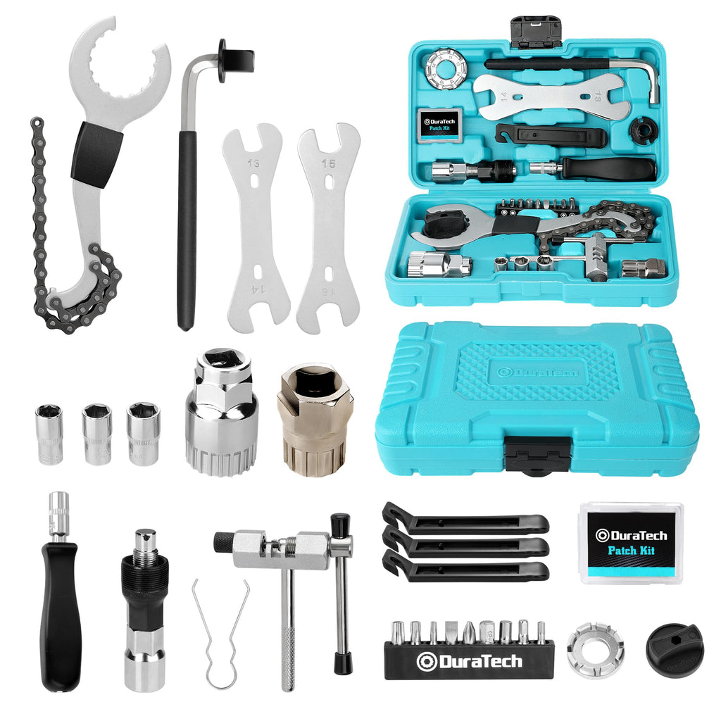 DURATECH Bicycle Repair Tools, Bike Tools Kit with Storage Box