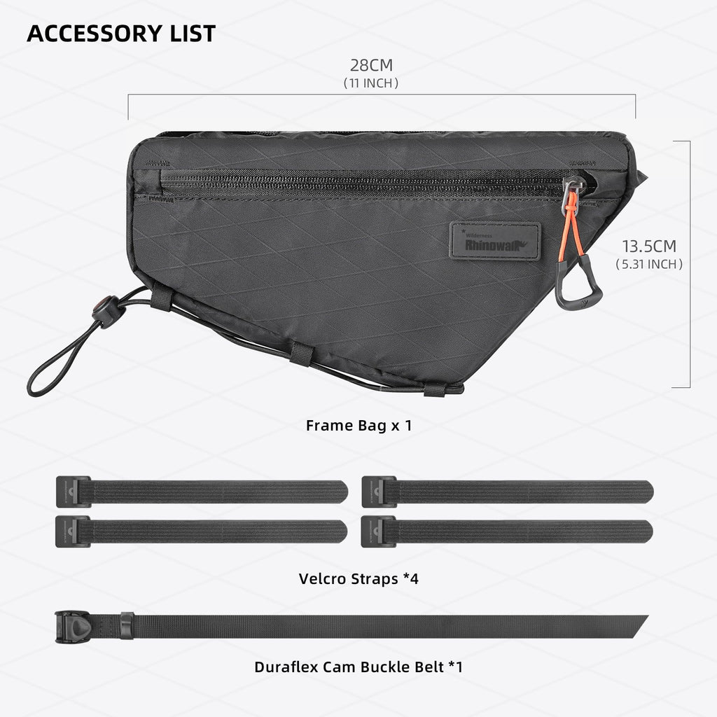 abamita Bike Frame Bag Bike Triangle Bag Bicycle Pouch Under Tube Bag 1.7L with Dual Side Mesh Pockets for MTB Road Bike Cycling Commuting and Outdoor Adventures