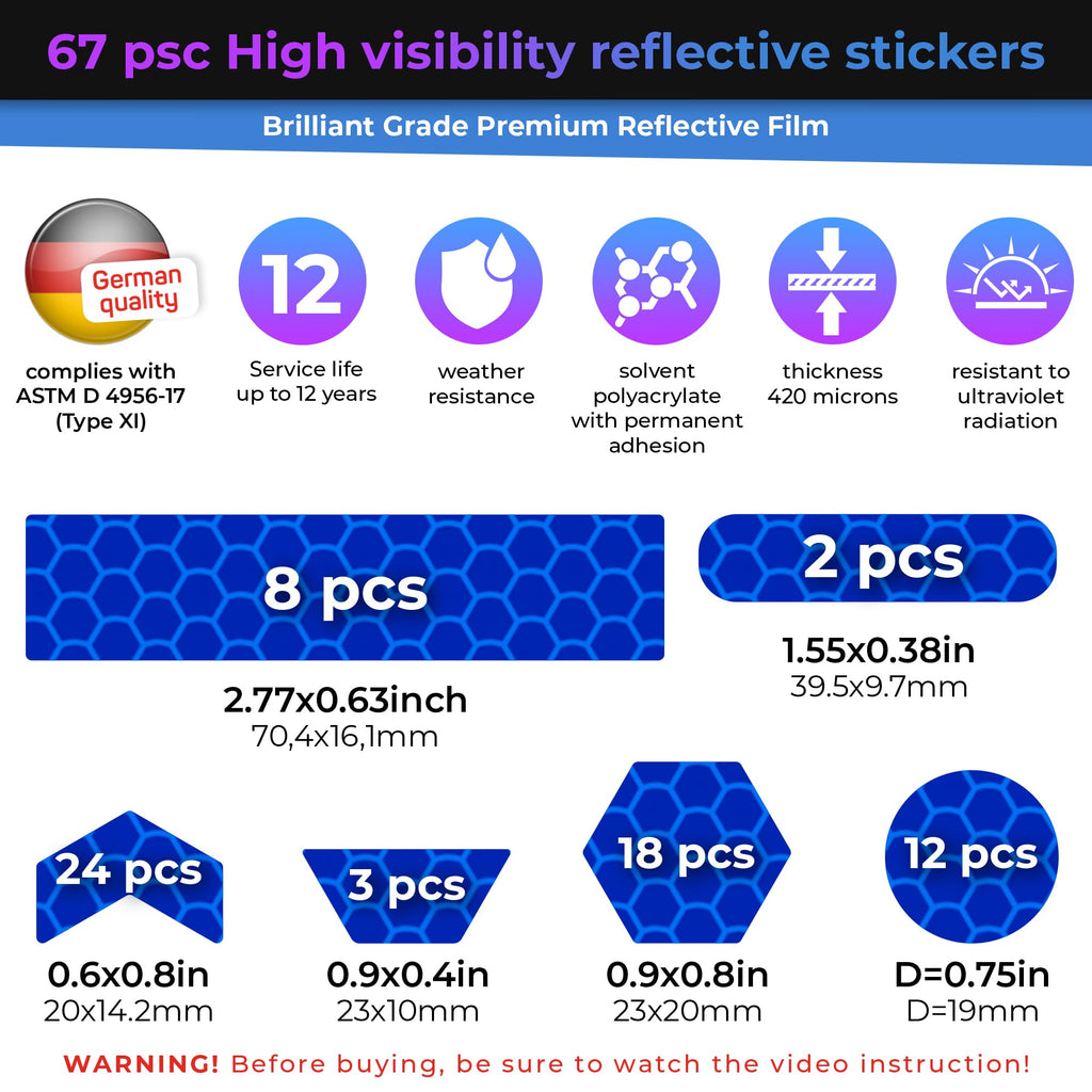 LOOM® Reflective Stickers for Bikes & Helmets