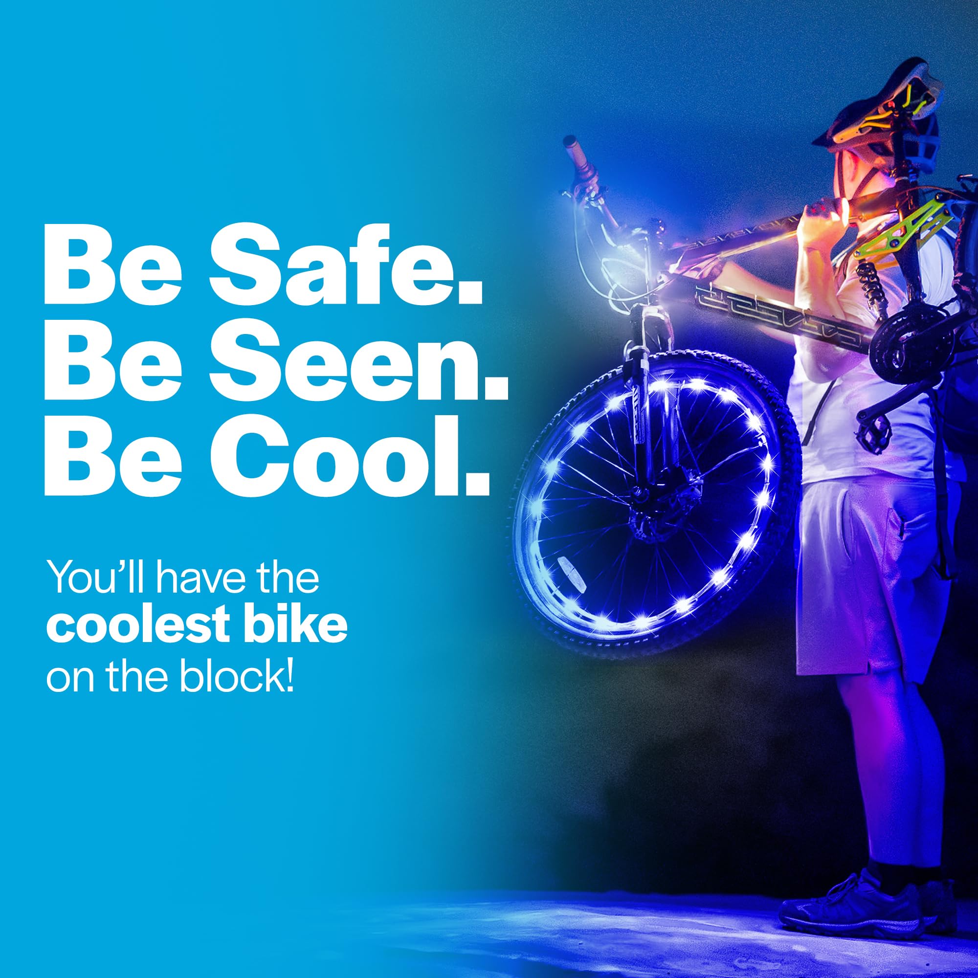 Brightz WheelBrightz 2-Pack LED Bike Wheel Lights - 2026 Edition with Superior Straps & LED-Weatherproof Shield! 14 Colors - Unmatched Durability, Visibility & 48+ Hours of Dazzling Illumination