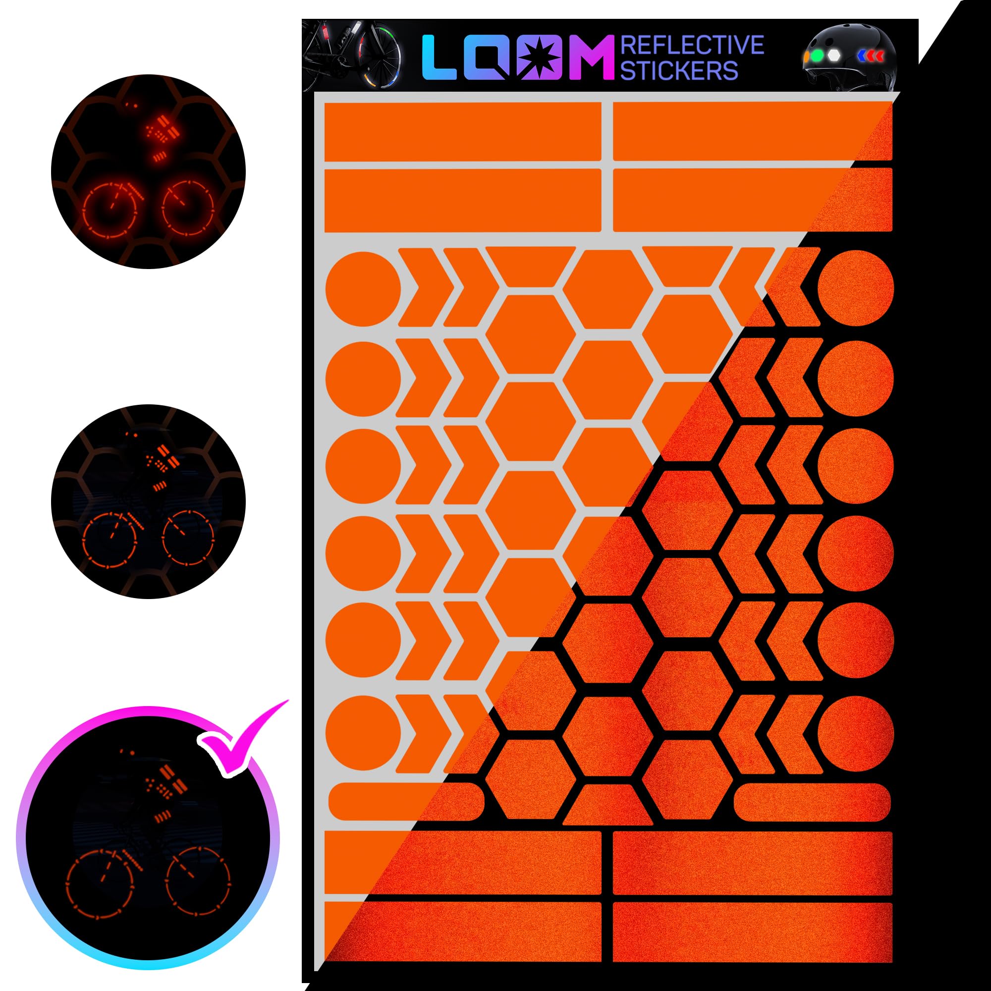 LOOM® Reflective Stickers for Bikes & Helmets