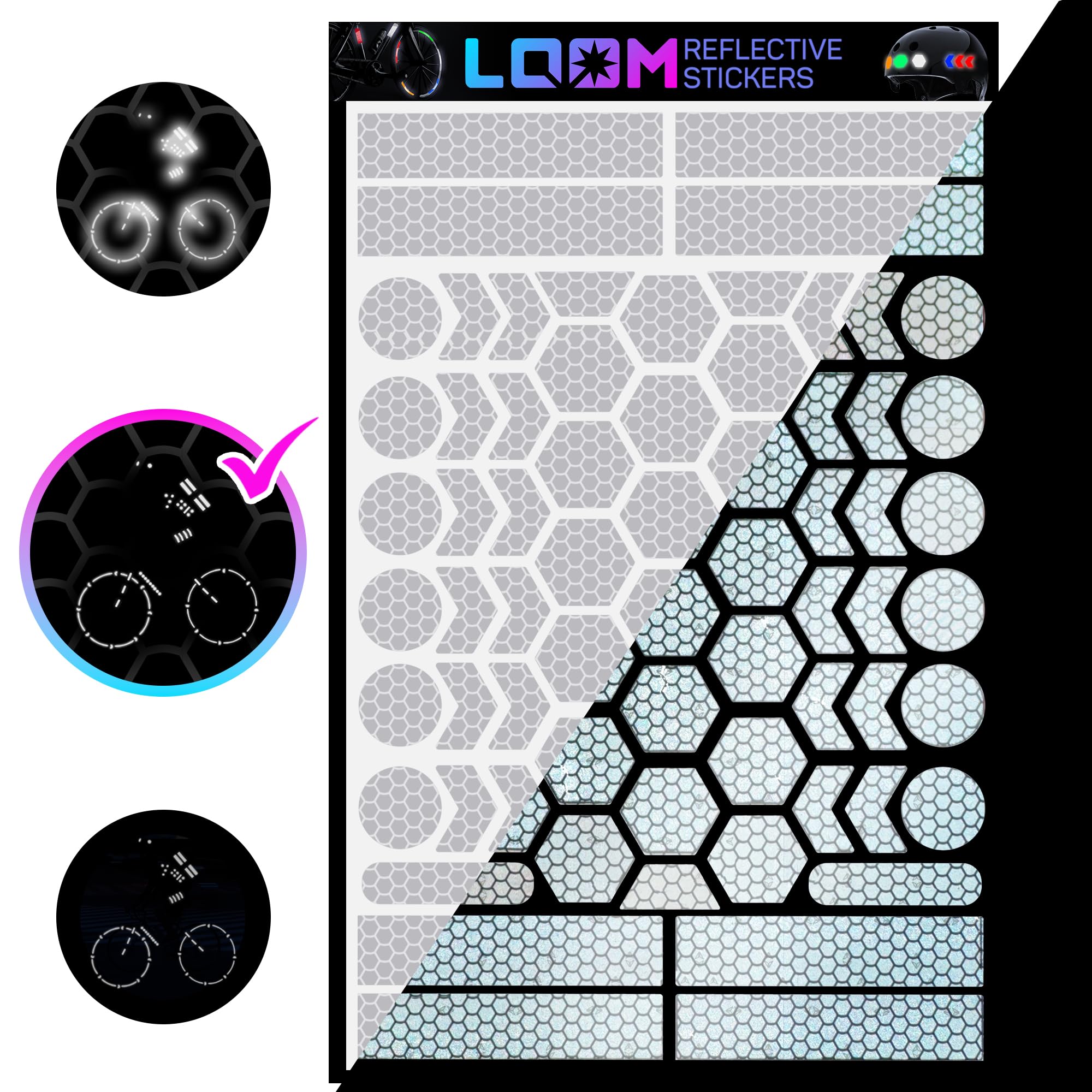 LOOM® Reflective Stickers for Bikes & Helmets