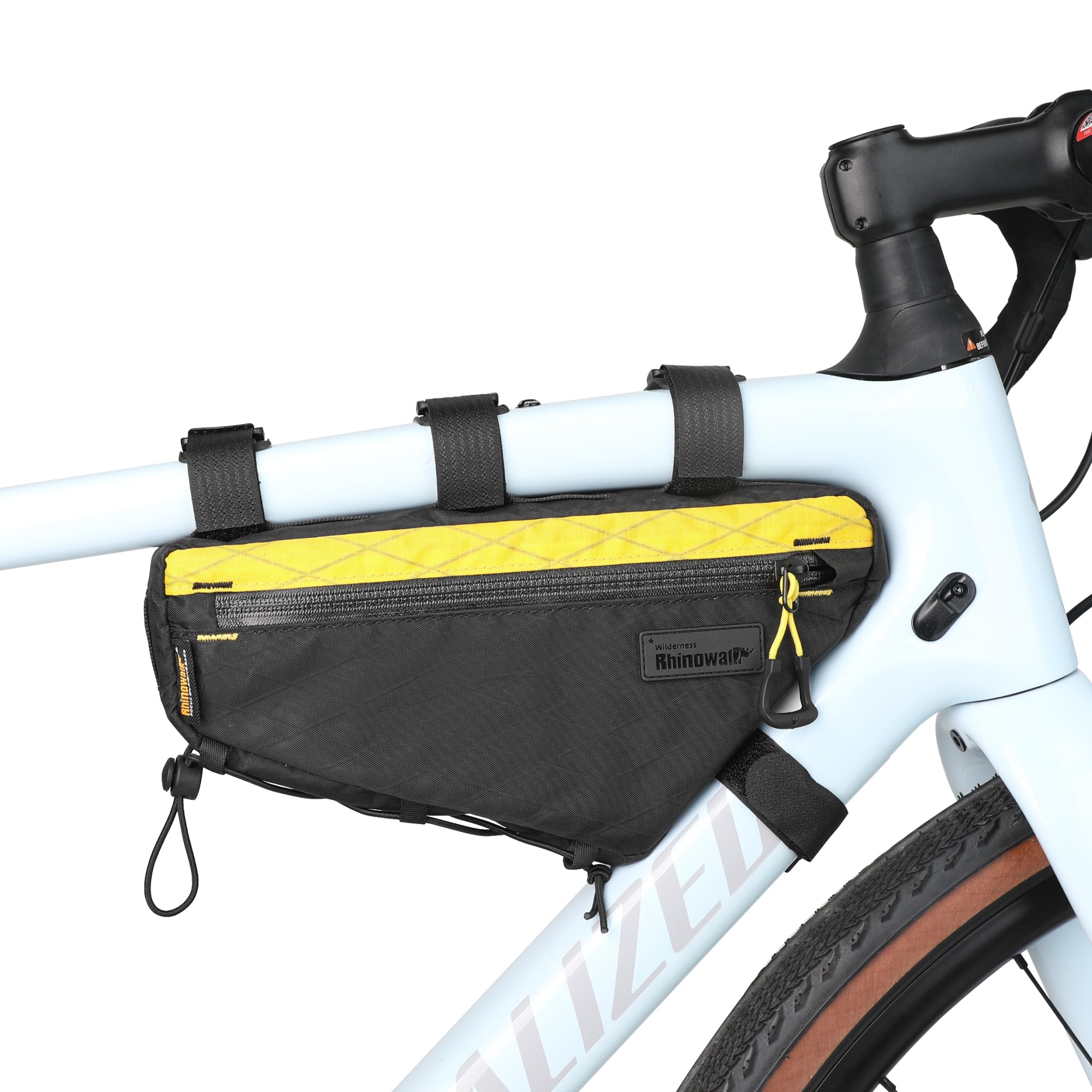 abamita Bike Frame Bag Bike Triangle Bag Bicycle Pouch Under Tube Bag 1.7L with Dual Side Mesh Pockets for MTB Road Bike Cycling Commuting and Outdoor Adventures
