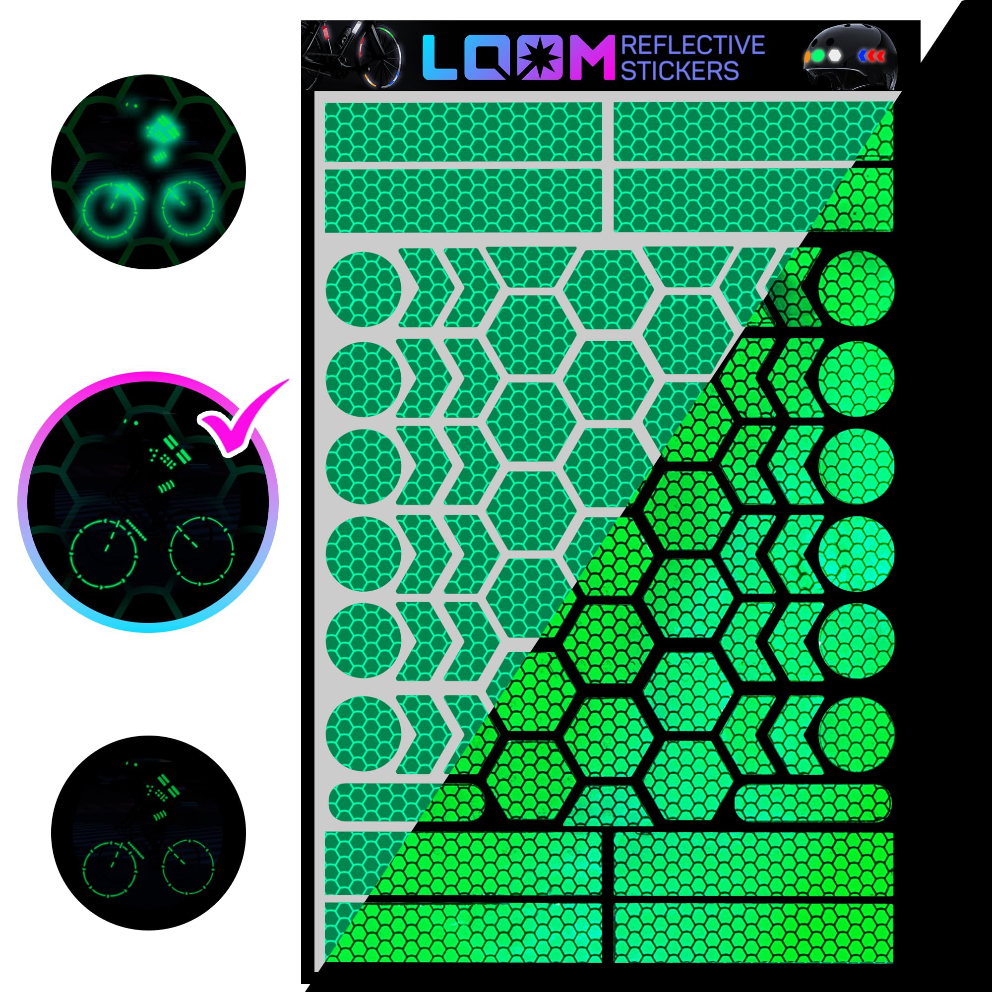 LOOM® Reflective Stickers for Bikes & Helmets