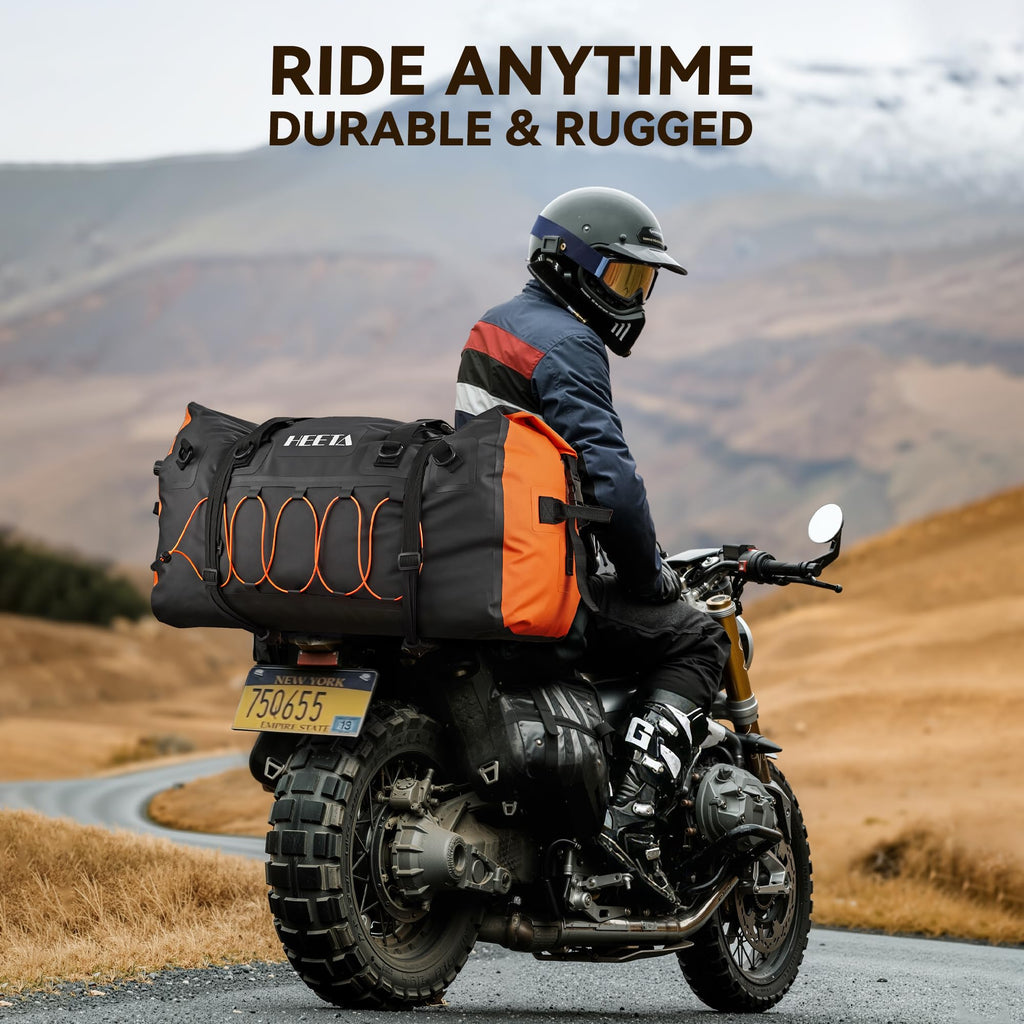 HEETA Waterproof Duffel Bag Travel Motorcycle Dry Bag Backpack 60L/80L/110L