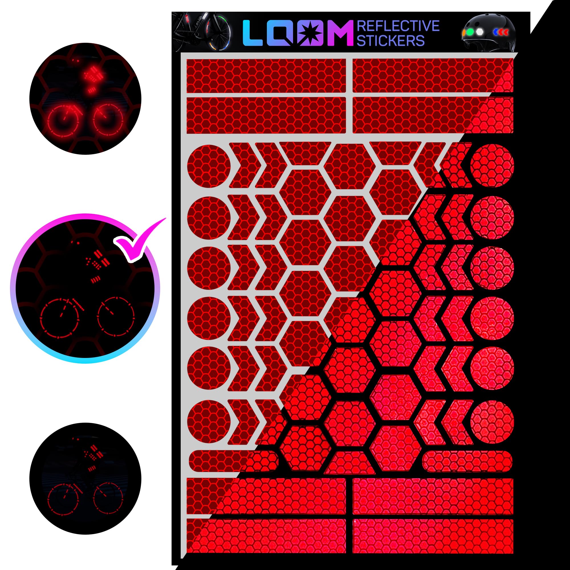 LOOM® Reflective Stickers for Bikes & Helmets
