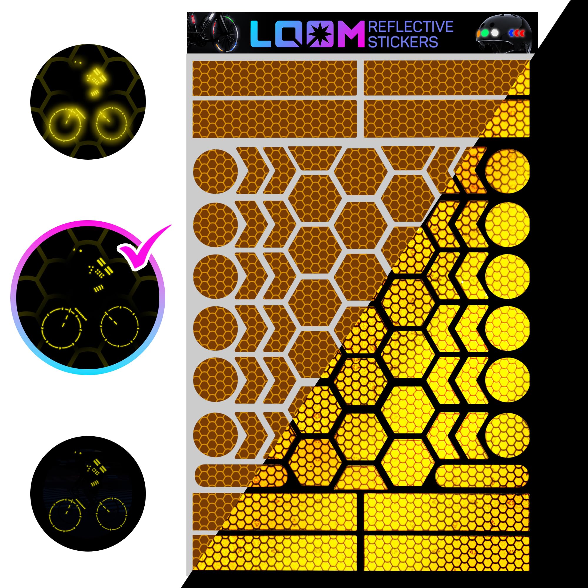 LOOM® Reflective Stickers for Bikes & Helmets