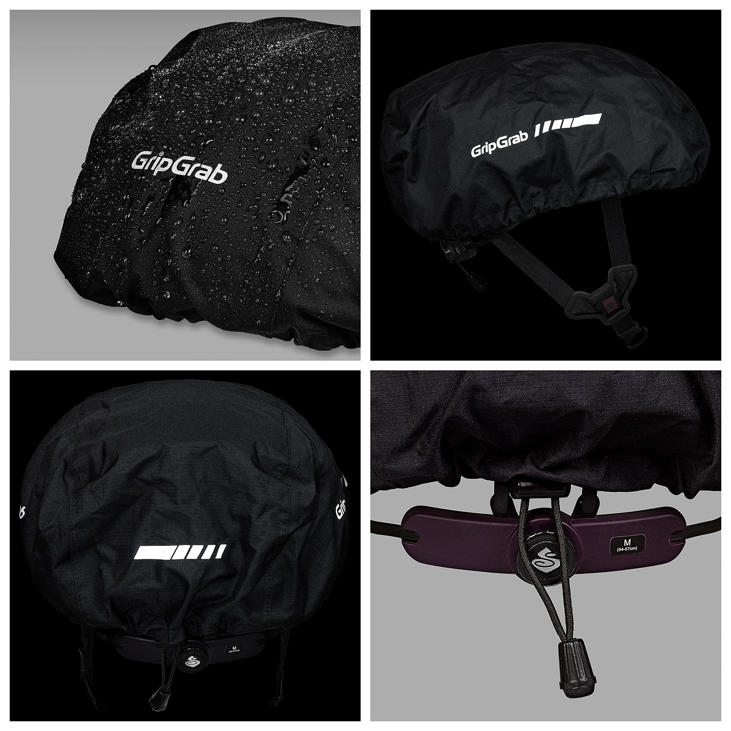 GripGrab Cycling Helmet Cover Waterproof High-Visibility Reflective Rain