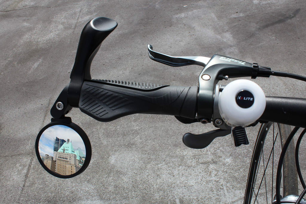 Hafny Bar End Bike Mirror, Stainless Steel Lens, Safe Rearview Mirror