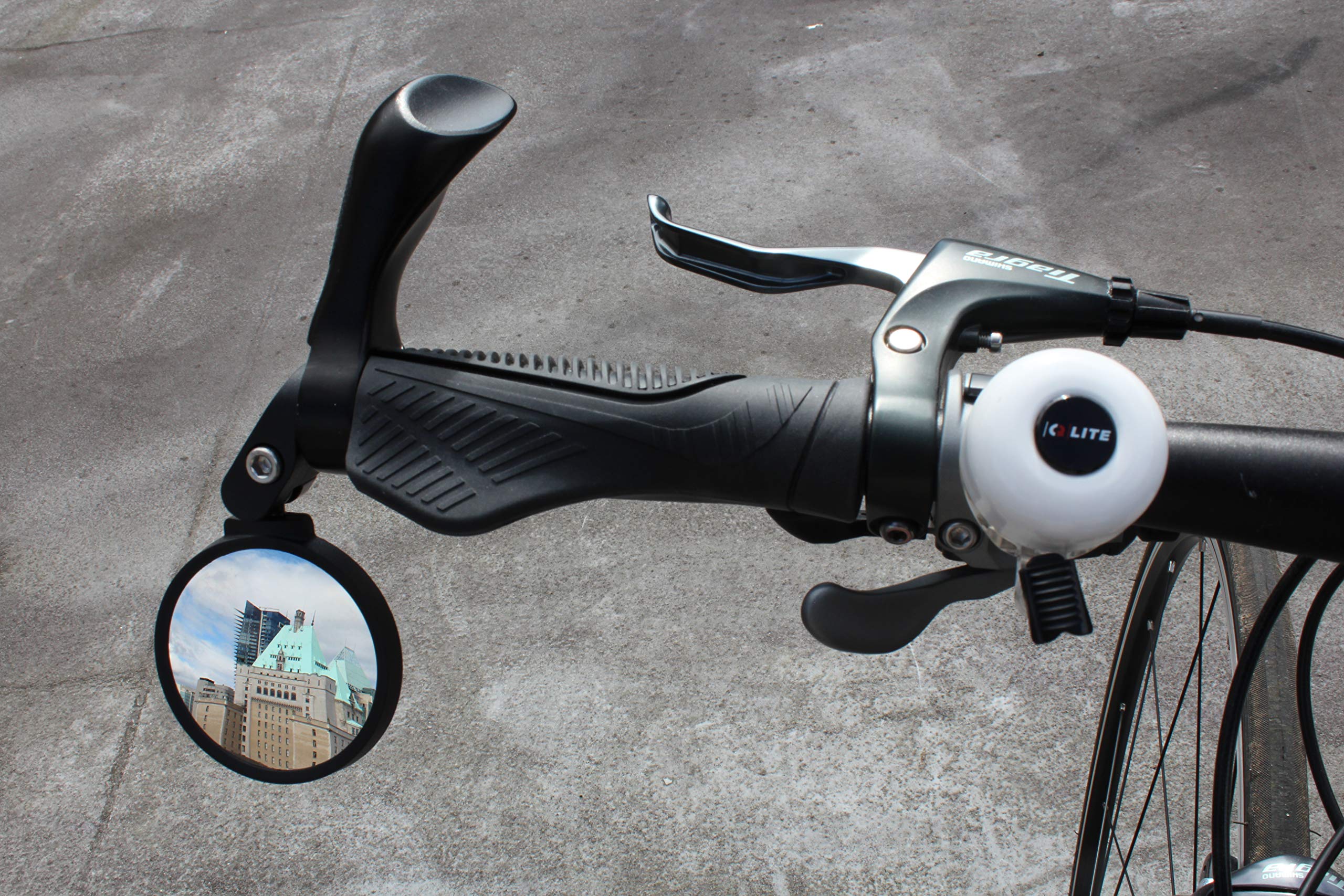 Hafny Bar End Bike Mirror, Stainless Steel Lens, Safe Rearview Mirror